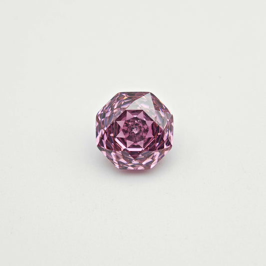4ct Fancy Cut Pink Cubic Zirconia Rose Cut 8mm