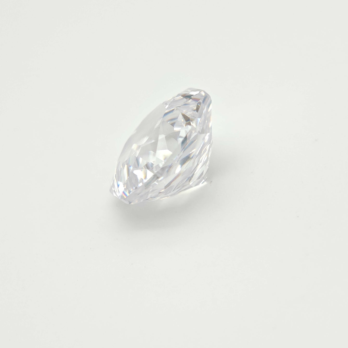 7.6ct Fancy Cut Cubic Zirconia White Color Rose Cut 10mm
