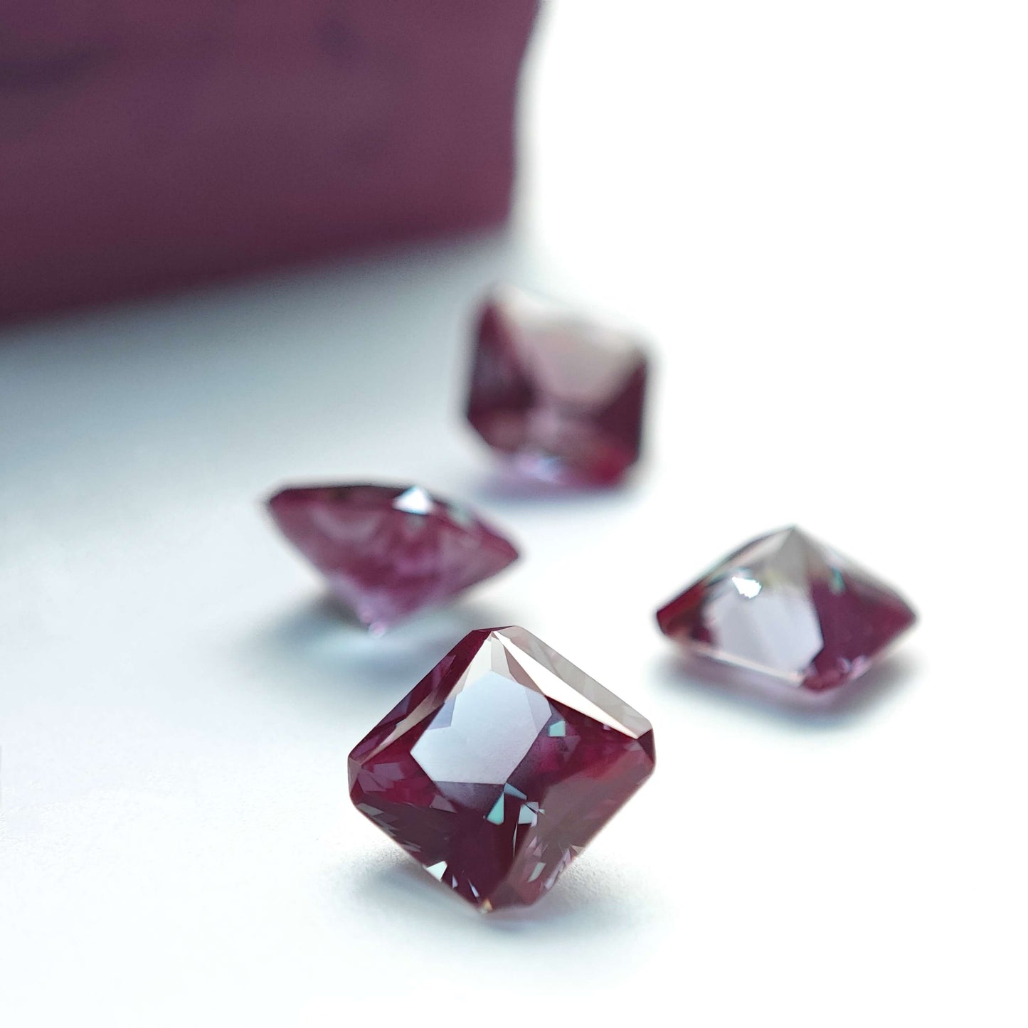 Lab Created Alexandrite Loose stone Princess cut 8x8mm