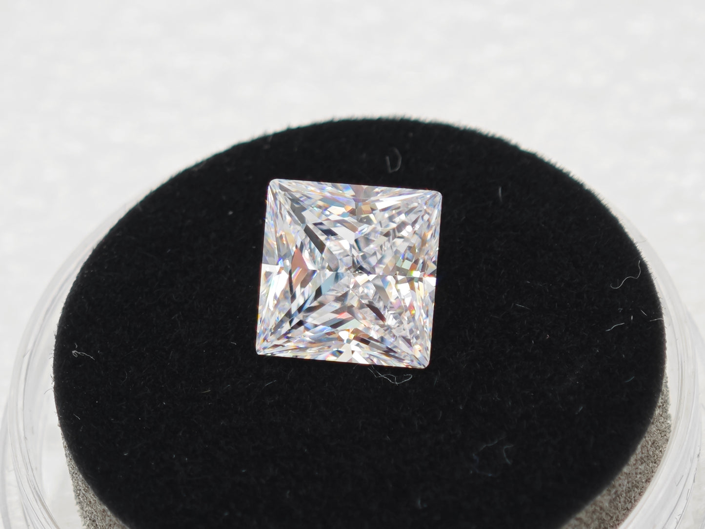 White D Color Moissanite Princess Cut Loose Stone| AGL Certified | Brilliant Sparkle