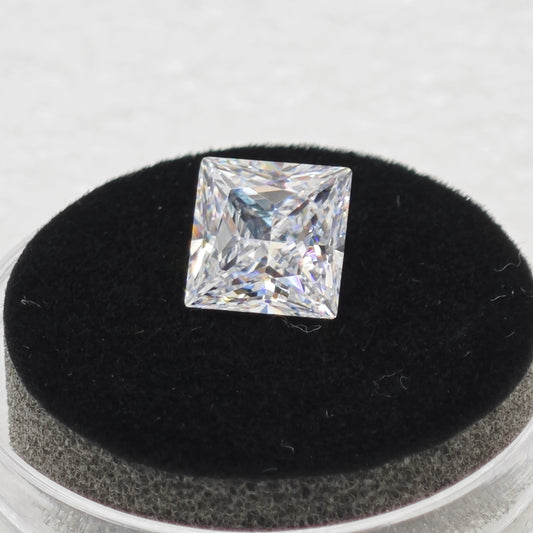 White D Color Moissanite Princess Cut Loose Stone| AGL Certified | Brilliant Sparkle