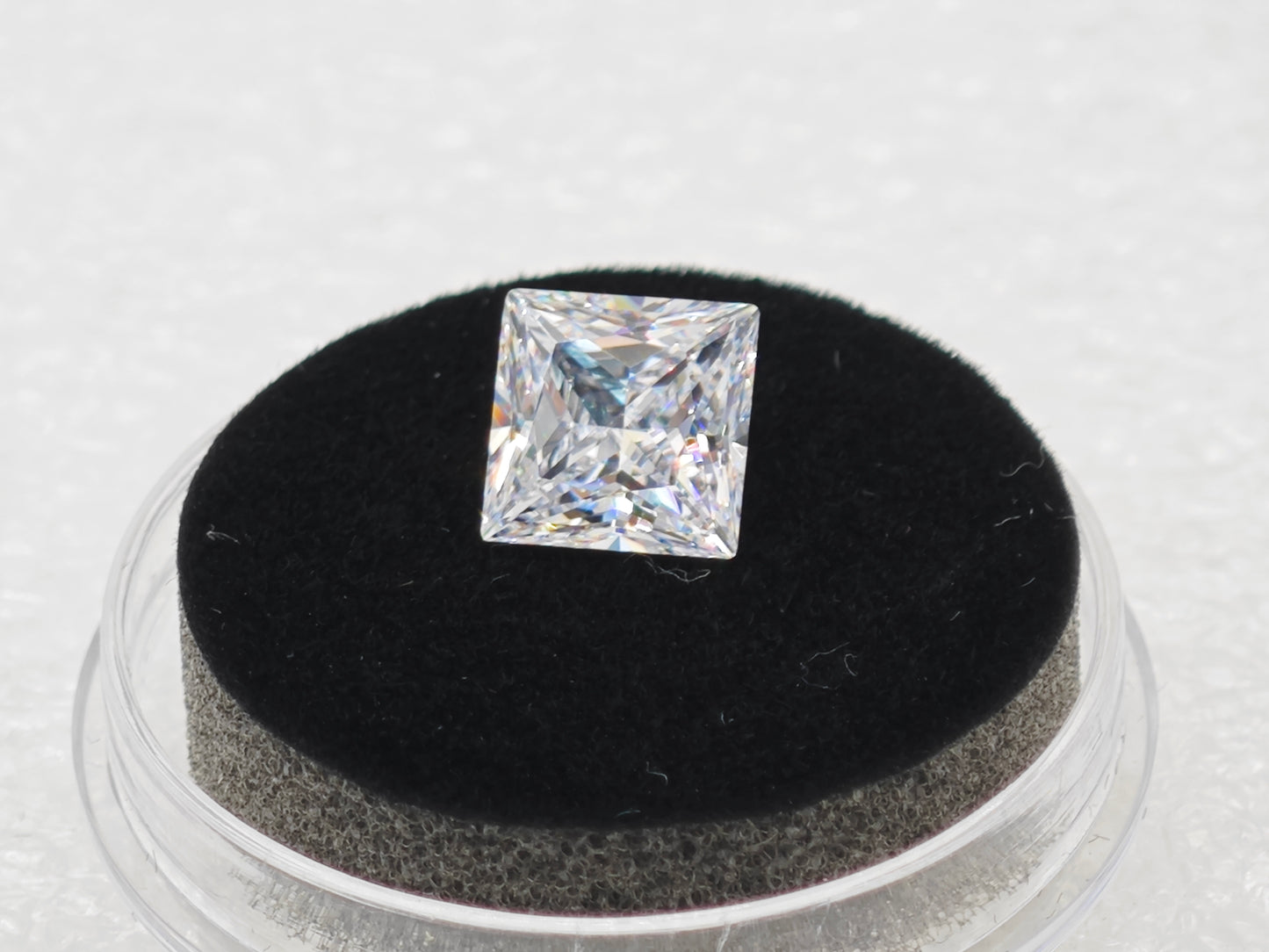 White D Color Moissanite Princess Cut Loose Stone| AGL Certified | Brilliant Sparkle