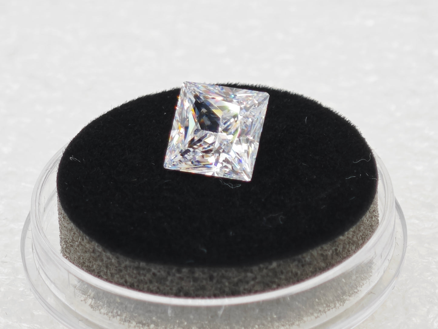 White D Color Moissanite Princess Cut Loose Stone| AGL Certified | Brilliant Sparkle