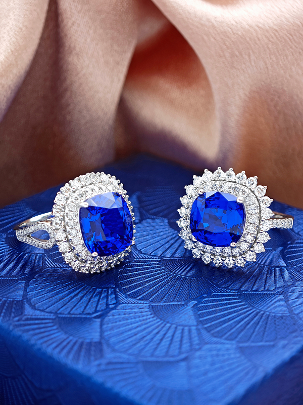 4.7ct Lab-Grown Kashmir Blue Sapphire Ring | 10x10mm Cushion Cut | Lab-Grown Diamonds | Platinum Luxury