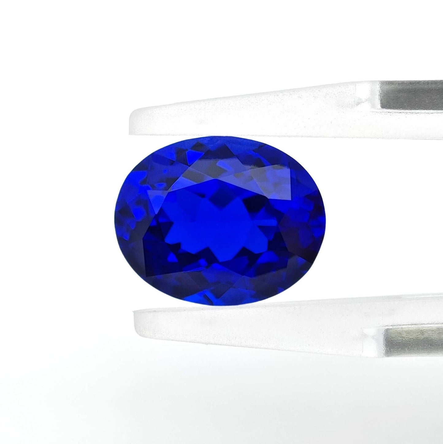 Lab-Grown Kashmir Blue Sapphire, Klein Blue Oval Cut Loose Gemstone