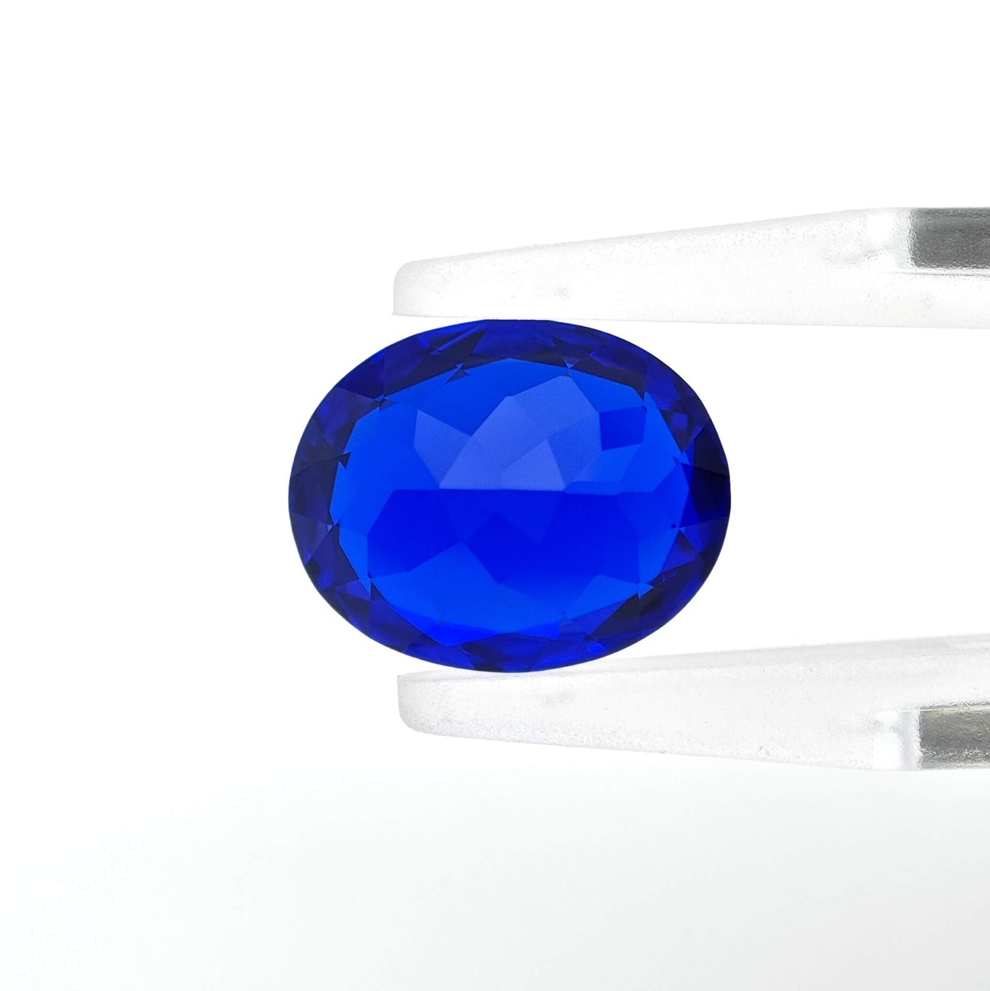 Lab-Grown Kashmir Blue Sapphire, Klein Blue Oval Cut Loose Gemstone