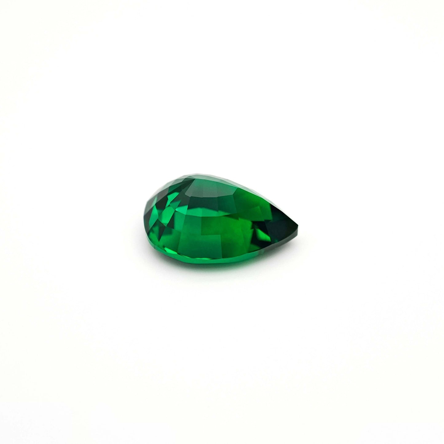 Lab Created Tsavorite Loose stone Pear cut Garnet 10x14mm 8.7ct
