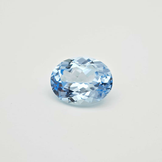 Lab-grown Aquamarine Sapphire Loose Stone Oval Cut 7*9mm
