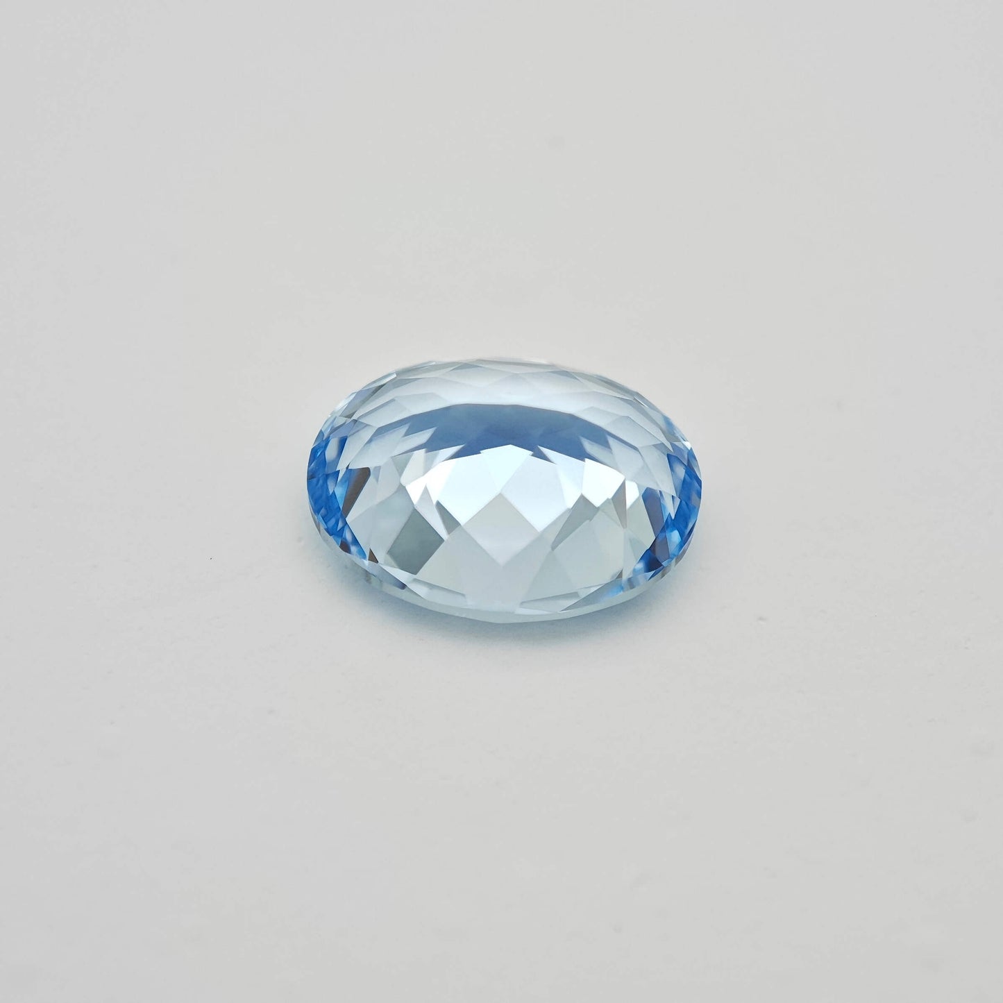 Lab-grown Aquamarine Sapphire Loose Stone Oval Cut 7*9mm