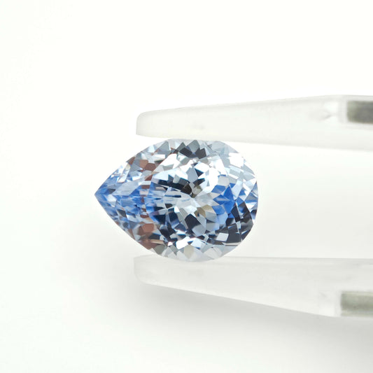 lab-grown aquamarine sapphire pear cut sky bule color 7*9mm