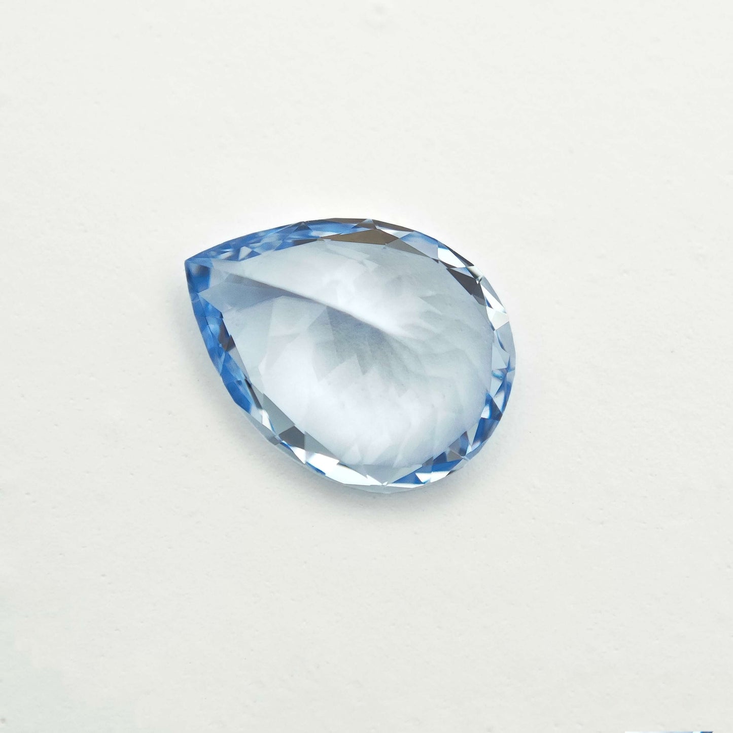 lab-grown aquamarine sapphire pear cut sky bule color 7*9mm