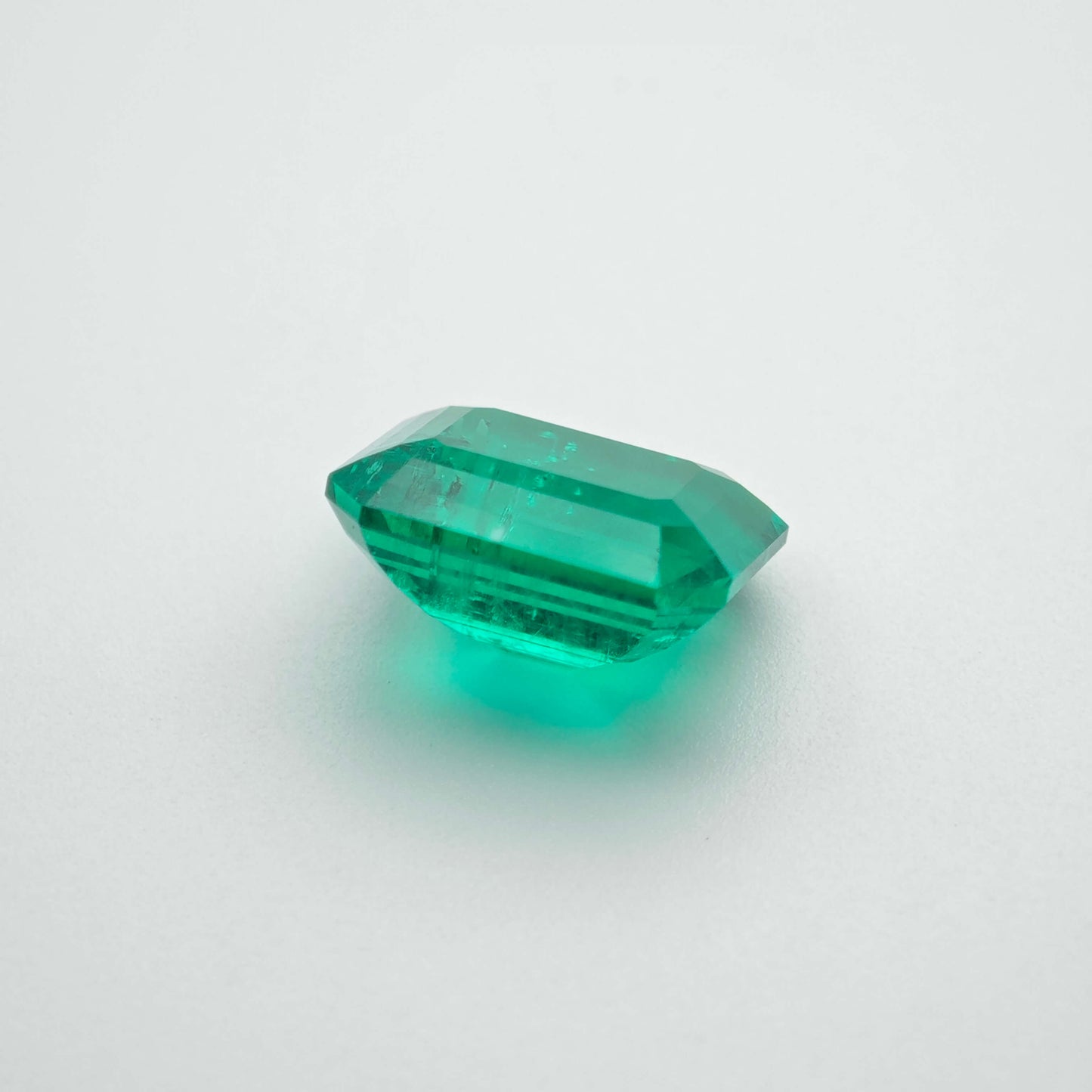 3.8ct Lab-grown Emerald Columbia Green Color Emerald Cut Loose Gemstone
