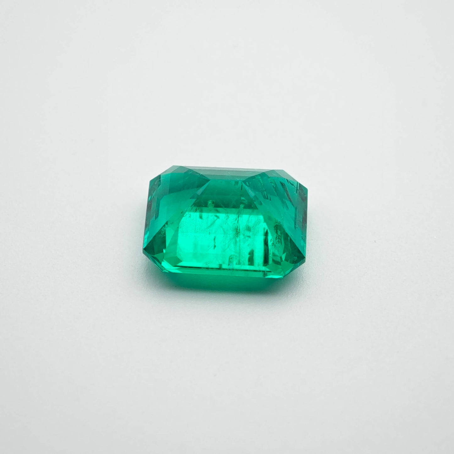 3.8ct Lab-grown Emerald Columbia Green Color Emerald Cut Loose Gemstone