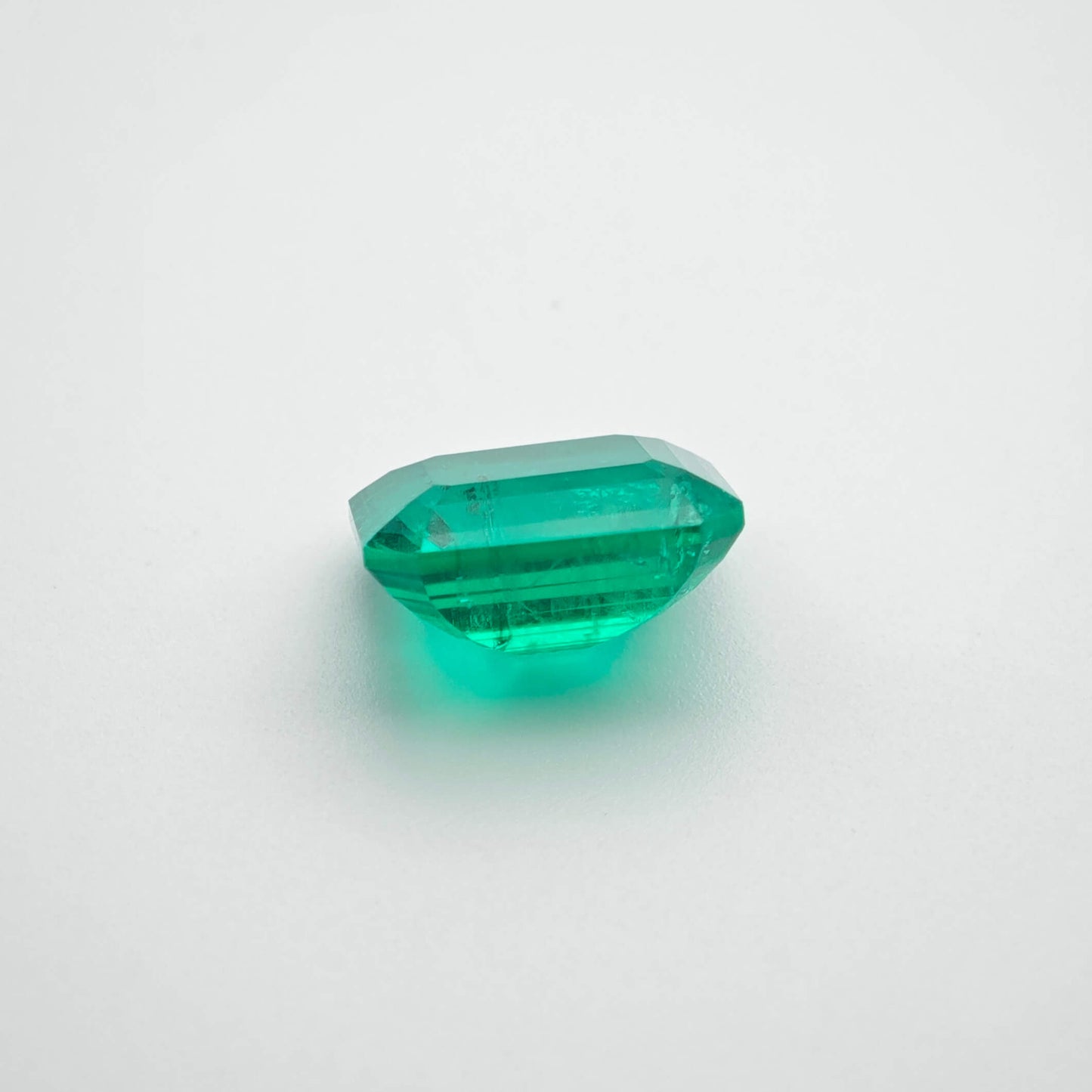 3.7ct Lab-grown Emerald Columbia Green Color Emerald Cut Loose Gemstone