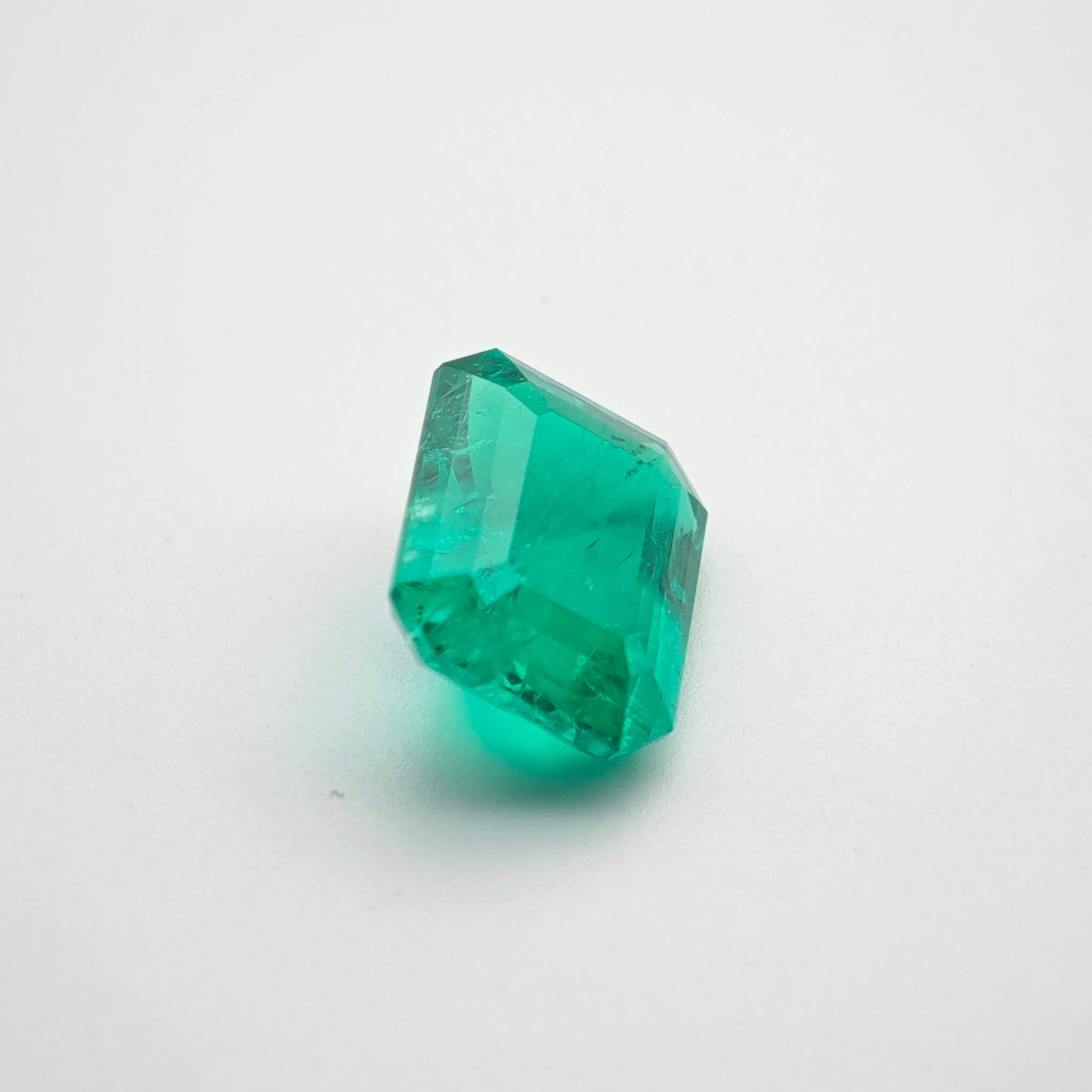 3.8ct Lab-grown Emerald Columbia Green Color Emerald Cut Loose Gemstone