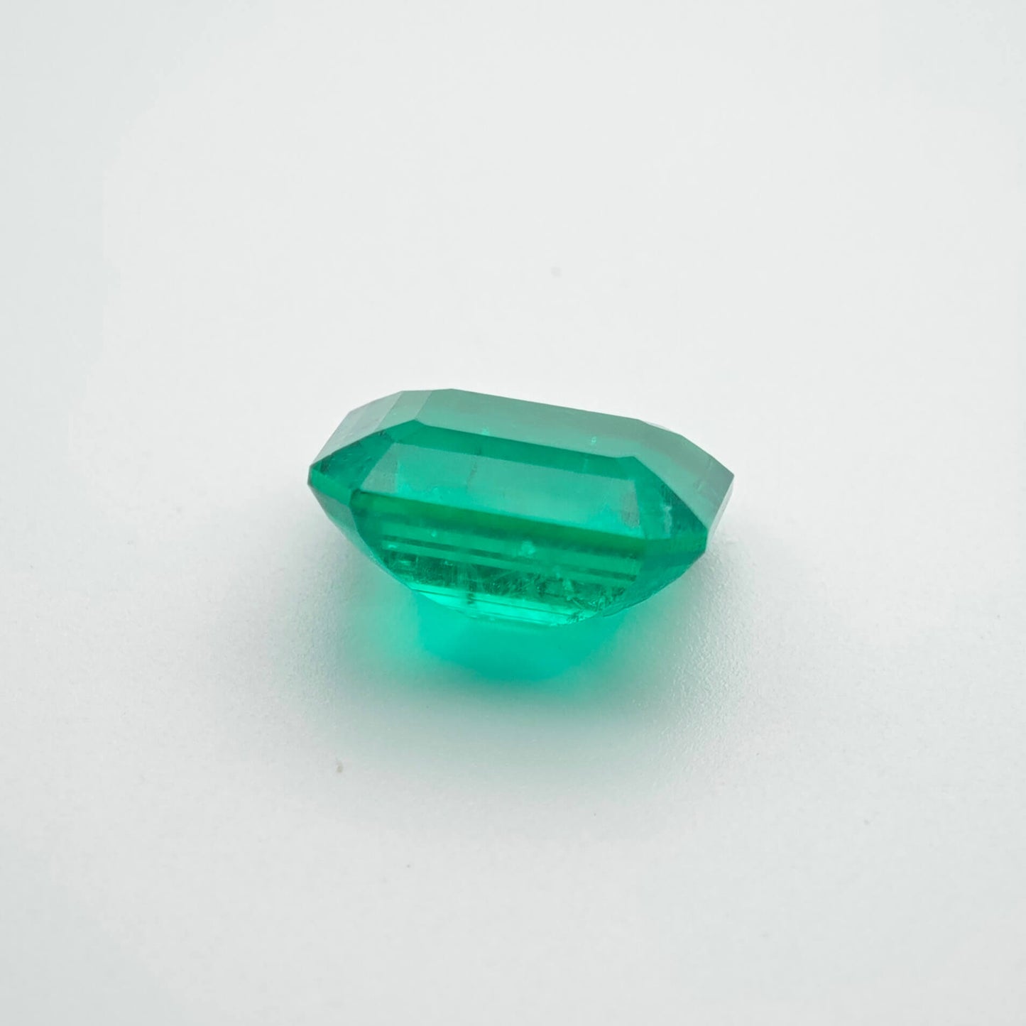 3.8ct Lab-grown Emerald Columbia Green Color Emerald Cut Loose Gemstone