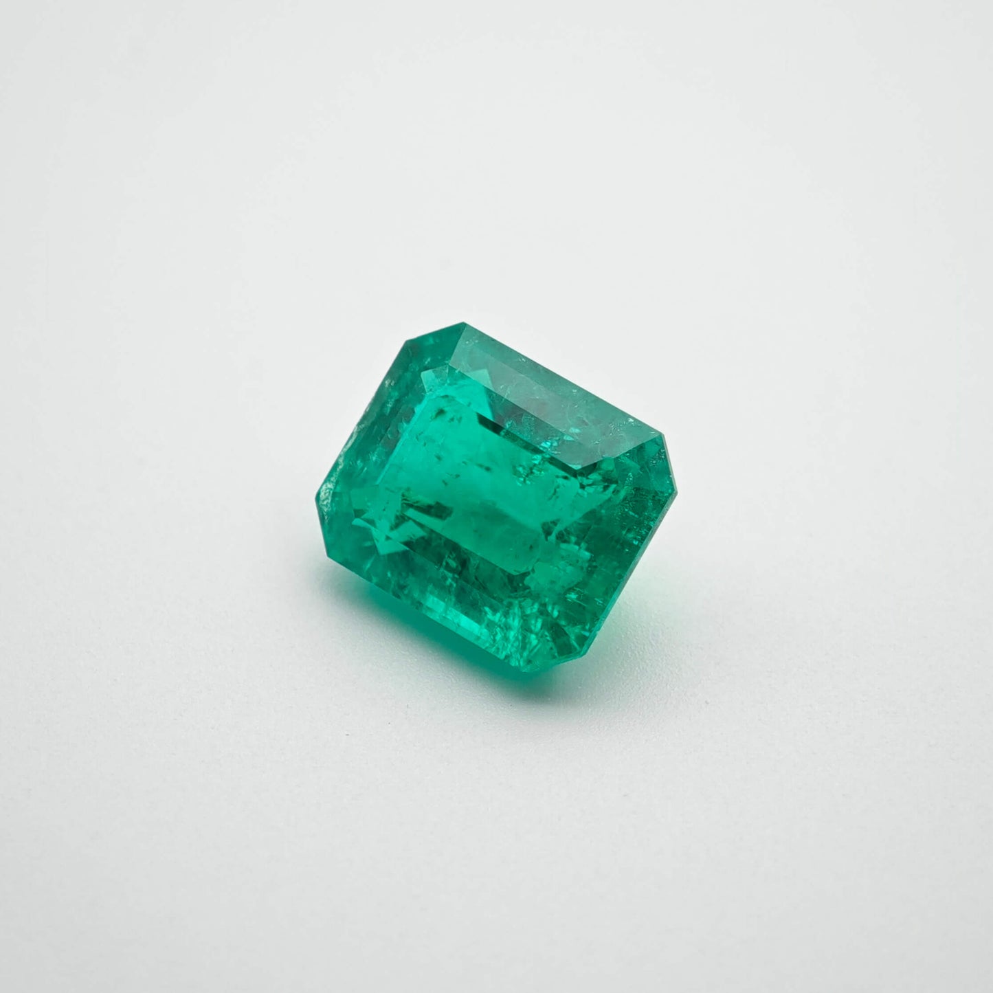 3.8ct Lab-grown Emerald Columbia Green Color Emerald Cut Loose Gemstone