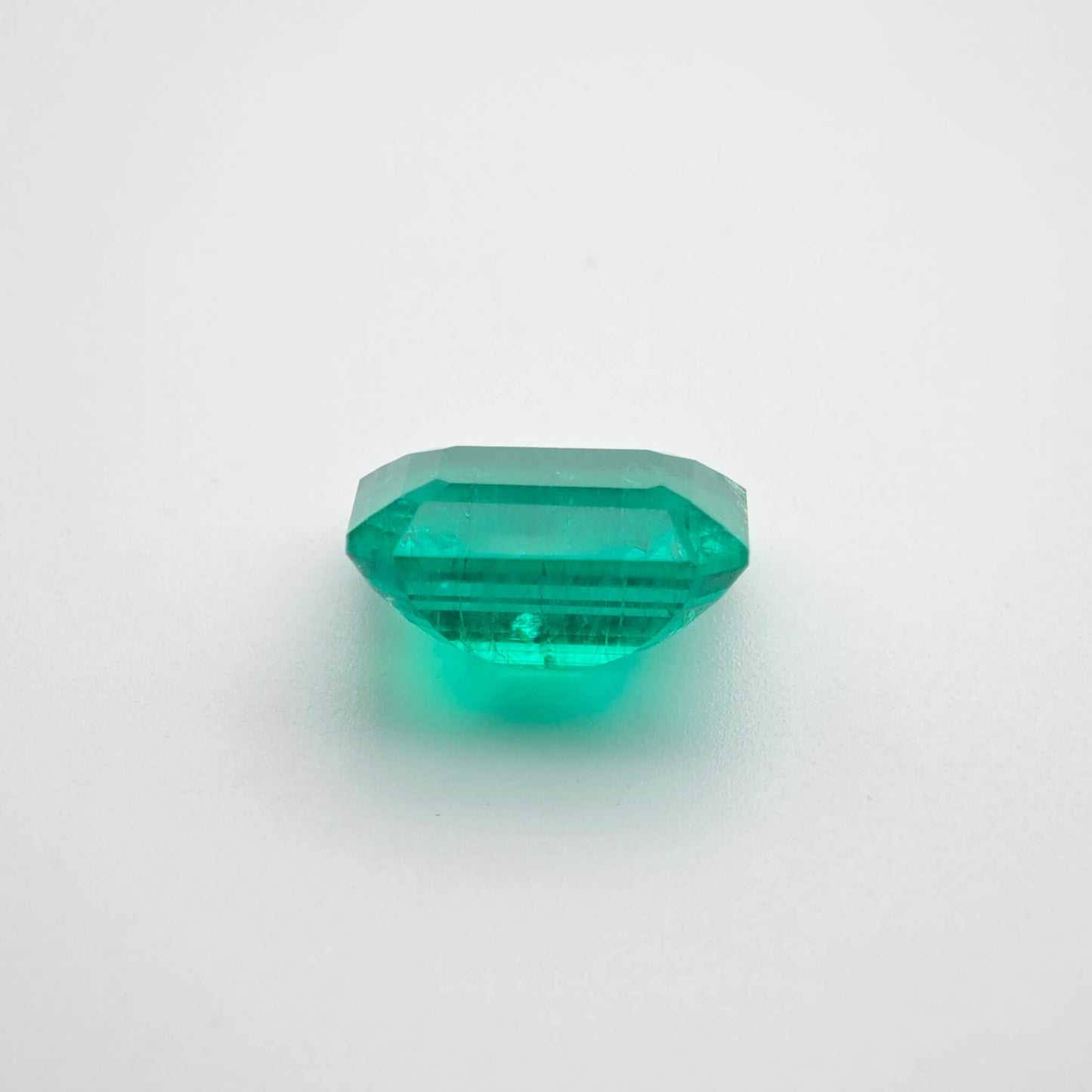 3.8ct Lab-grown Emerald Columbia Green Color Emerald Cut Loose Gemstone