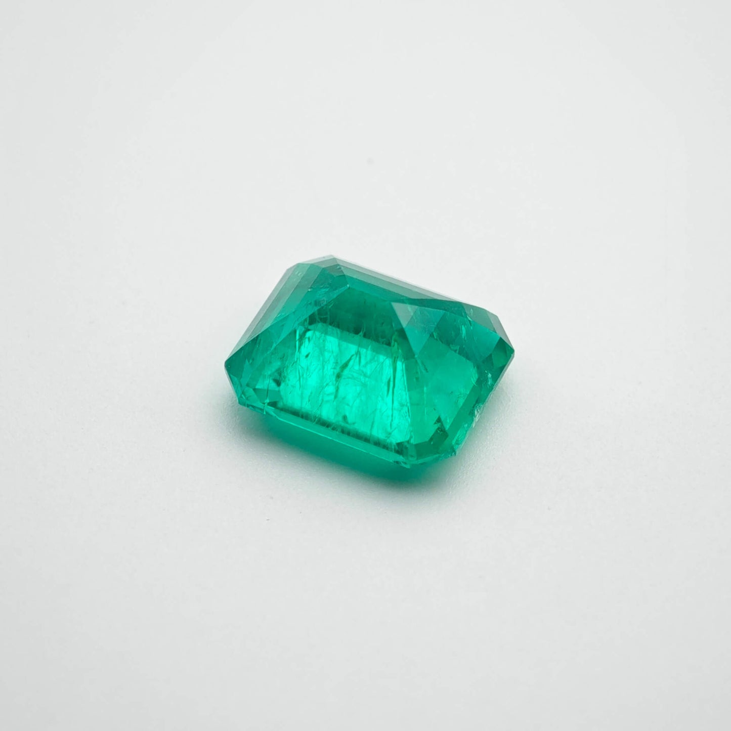 3.8ct Lab-grown Emerald Columbia Green Color Emerald Cut Loose Gemstone