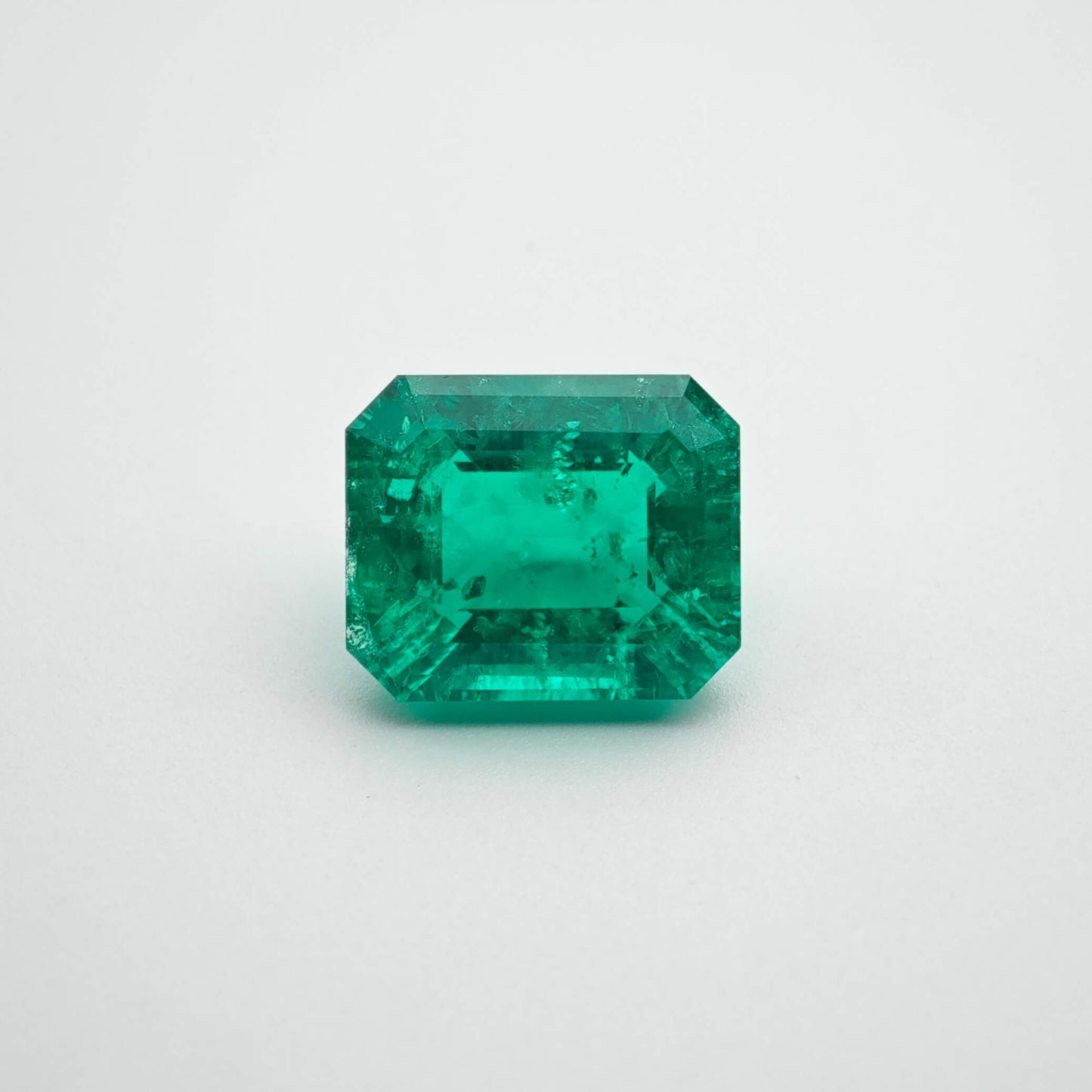 3.8ct Lab-grown Emerald Columbia Green Color Emerald Cut Loose Gemstone