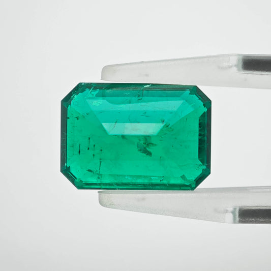 5ct Lab-grown Emerald Columbia Green Color Emerald Cut Loose Gemstone 9*13mm