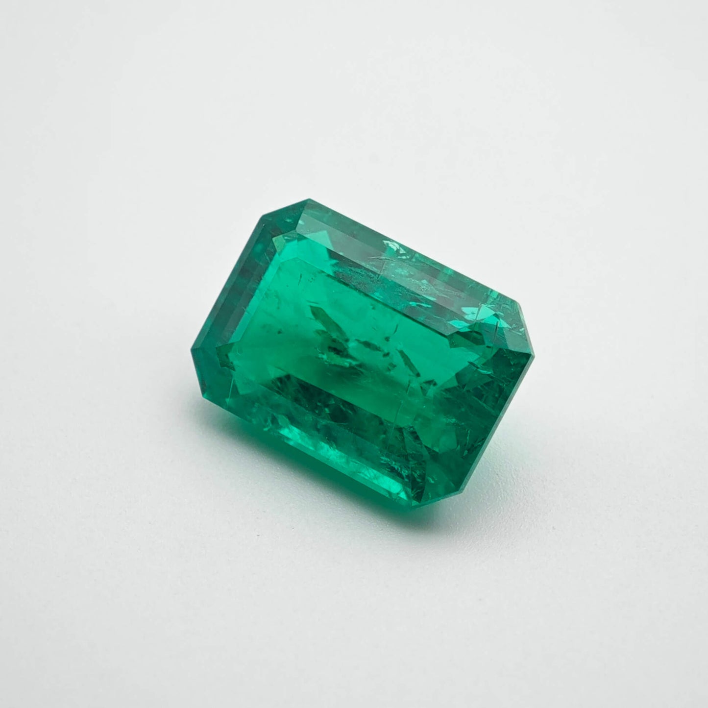 5ct Lab-grown Emerald Columbia Green Color Emerald Cut Loose Gemstone 9*13mm