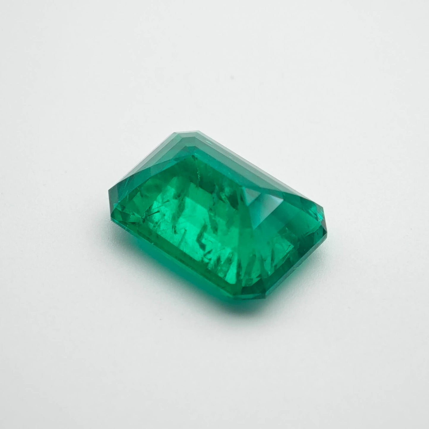 5ct Lab-grown Emerald Columbia Green Color Emerald Cut Loose Gemstone 9*13mm