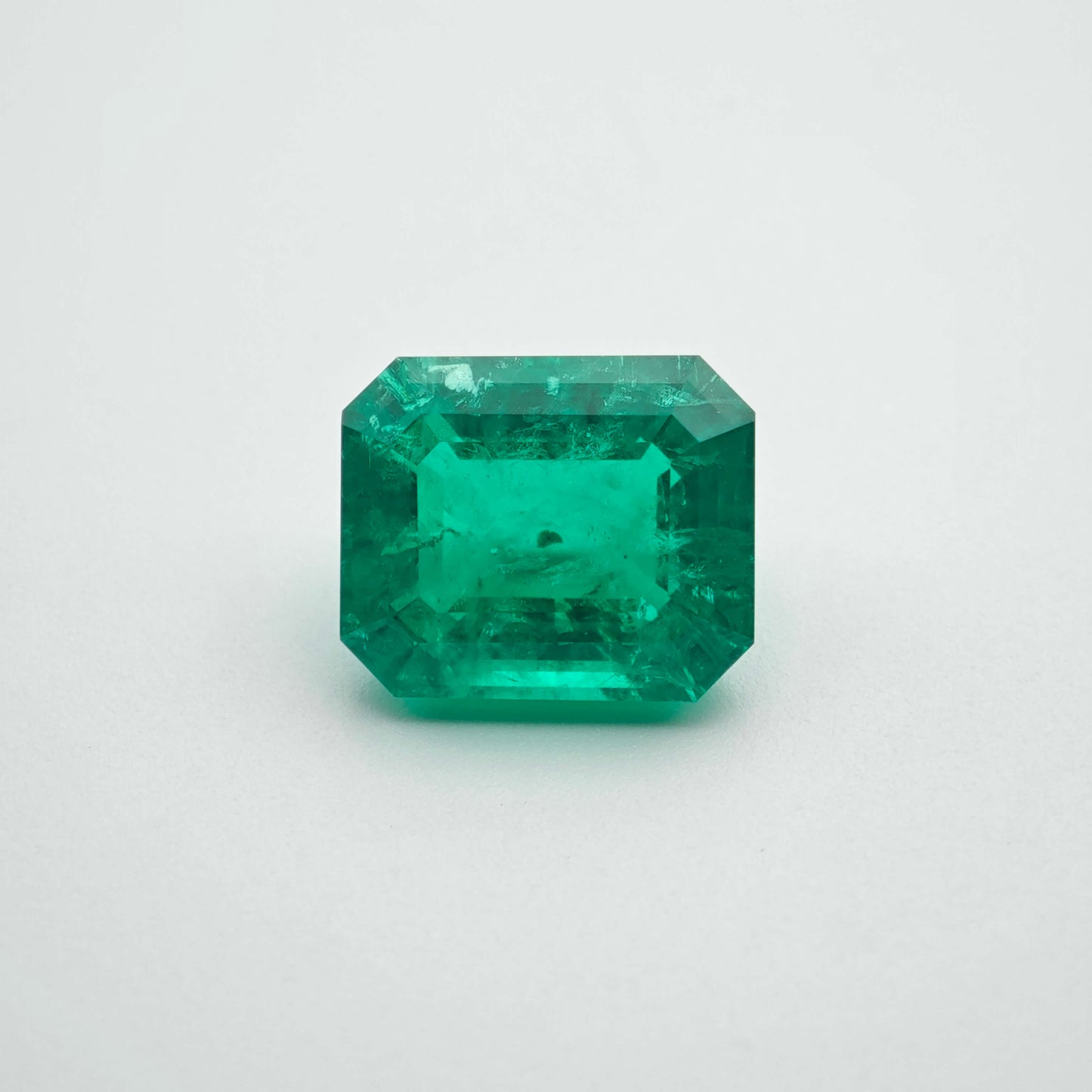3.8ct Lab-grown Emerald Columbia Green Color Emerald Cut Loose Gemstone