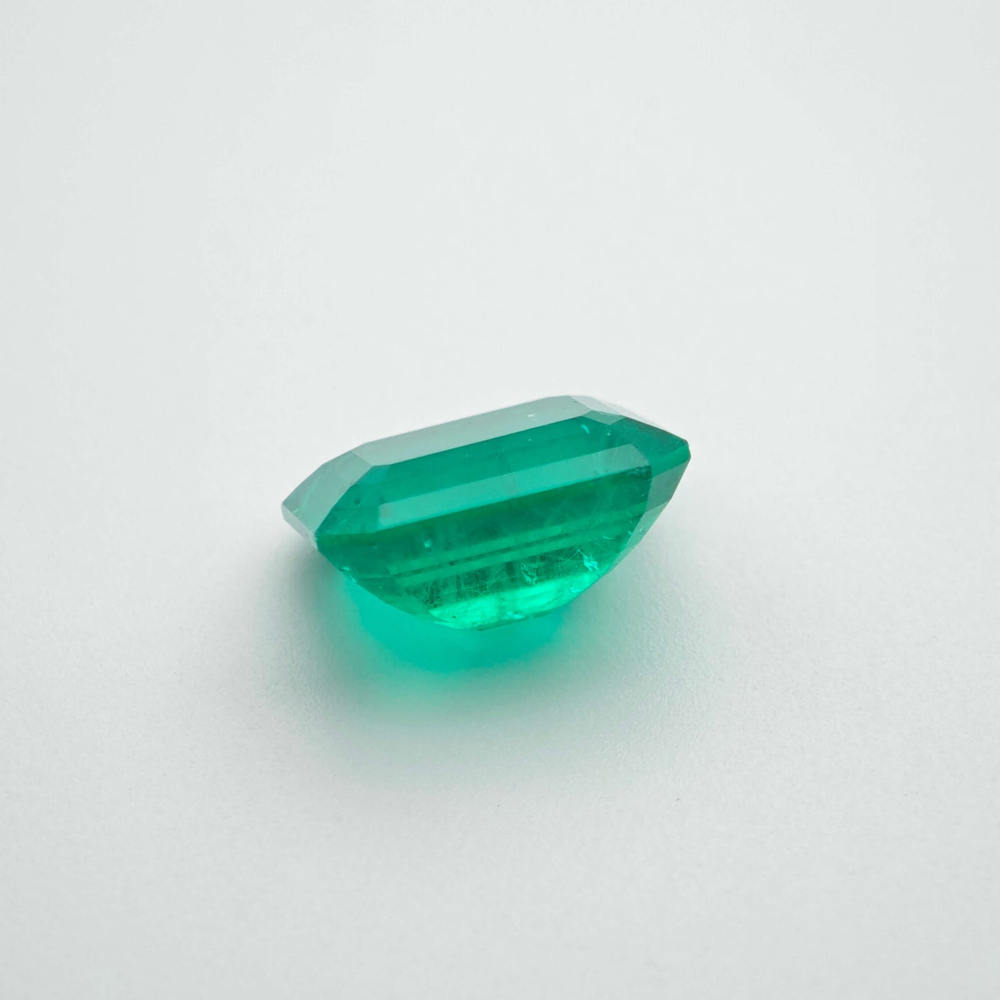 3.8ct Lab-grown Emerald Columbia Green Color Emerald Cut Loose Gemstone