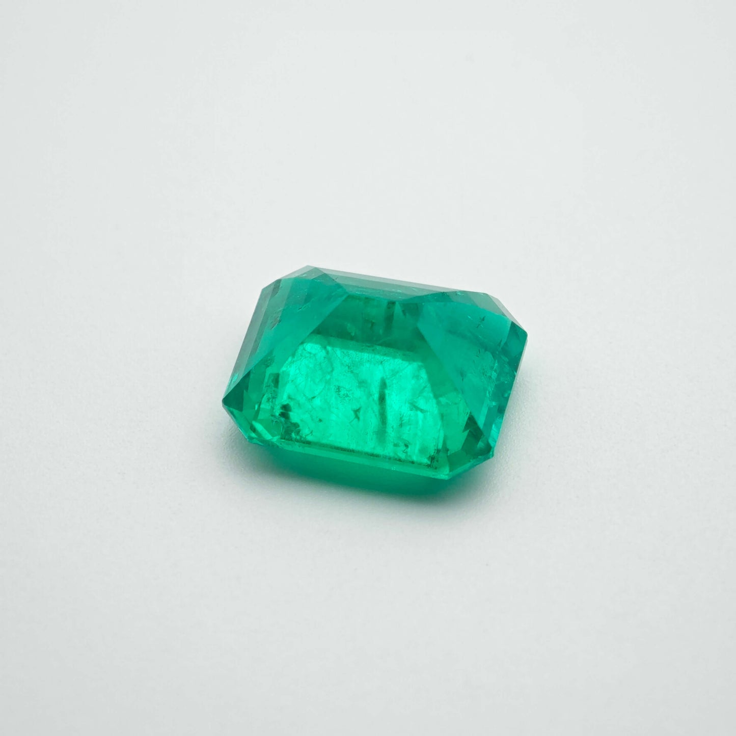 3.8ct Lab-grown Emerald Columbia Green Color Emerald Cut Loose Gemstone