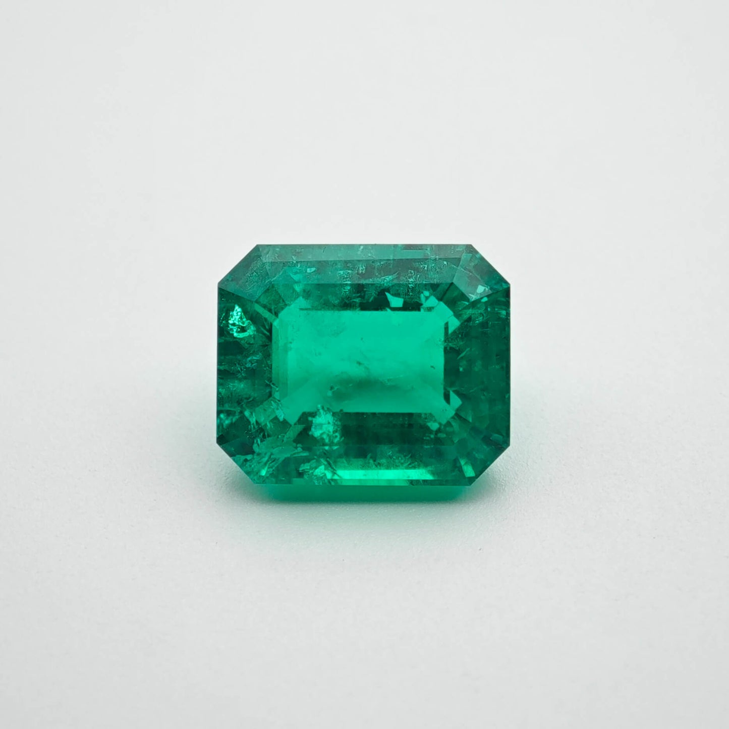 3.7ct Lab-grown Emerald Columbia Green Color Emerald Cut Loose Gemstone