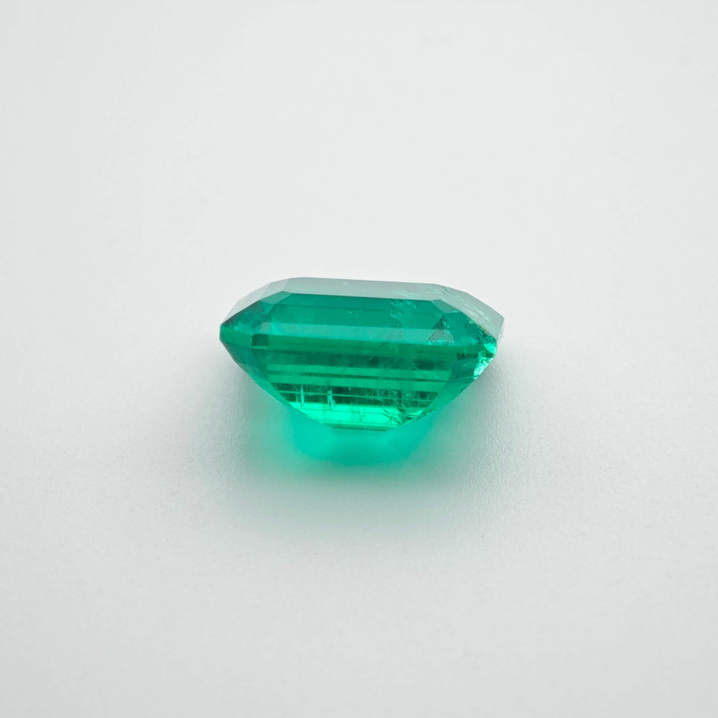 3.7ct Lab-grown Emerald Columbia Green Color Emerald Cut Loose Gemstone