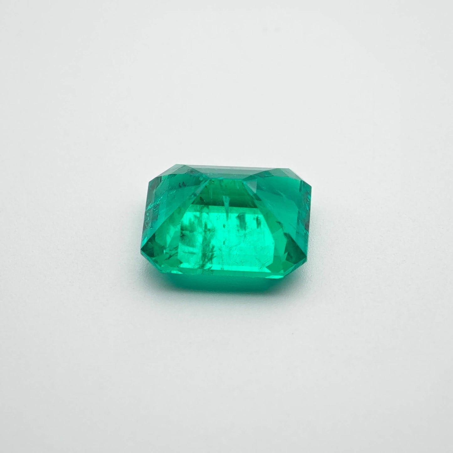 3.7ct Lab-grown Emerald Columbia Green Color Emerald Cut Loose Gemstone