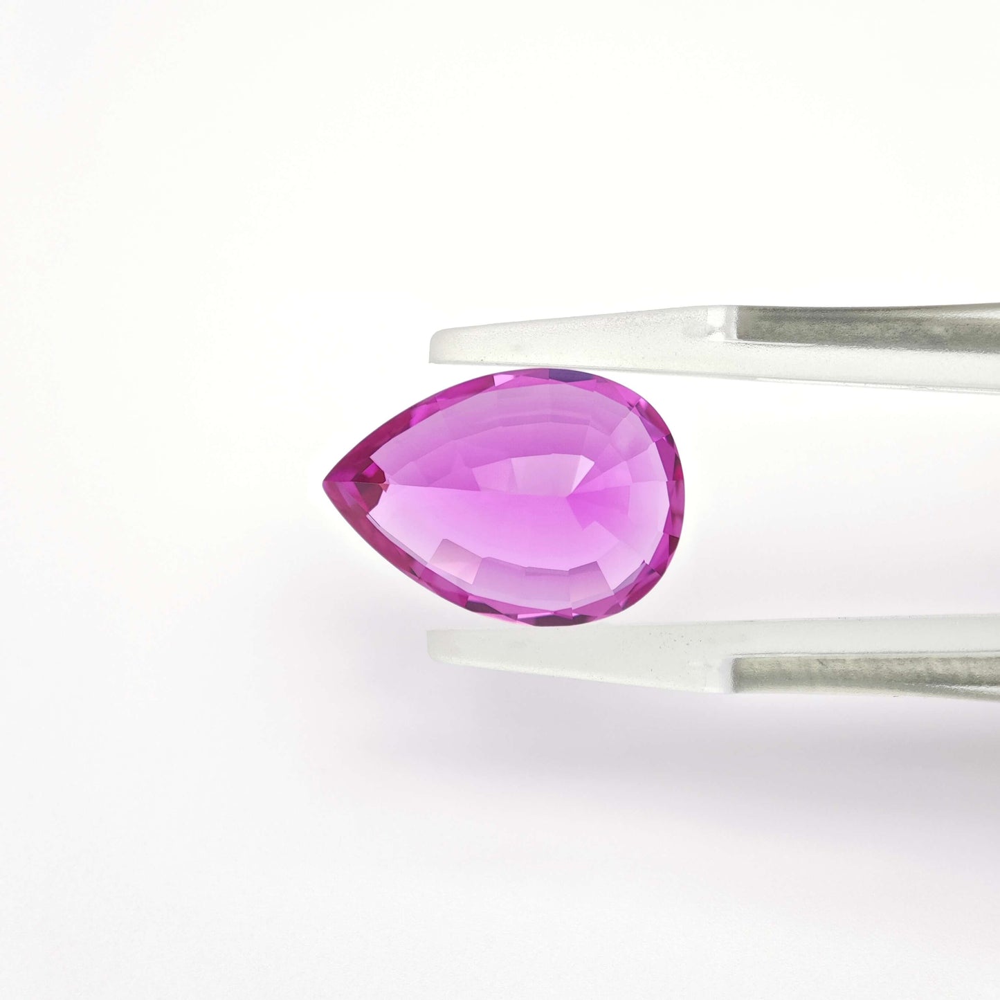 Lab grown Sapphire Hot pink Pear cut 10x14mm