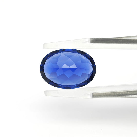 Lab grown Royal Blue Sapphire Oval cut Loose stone