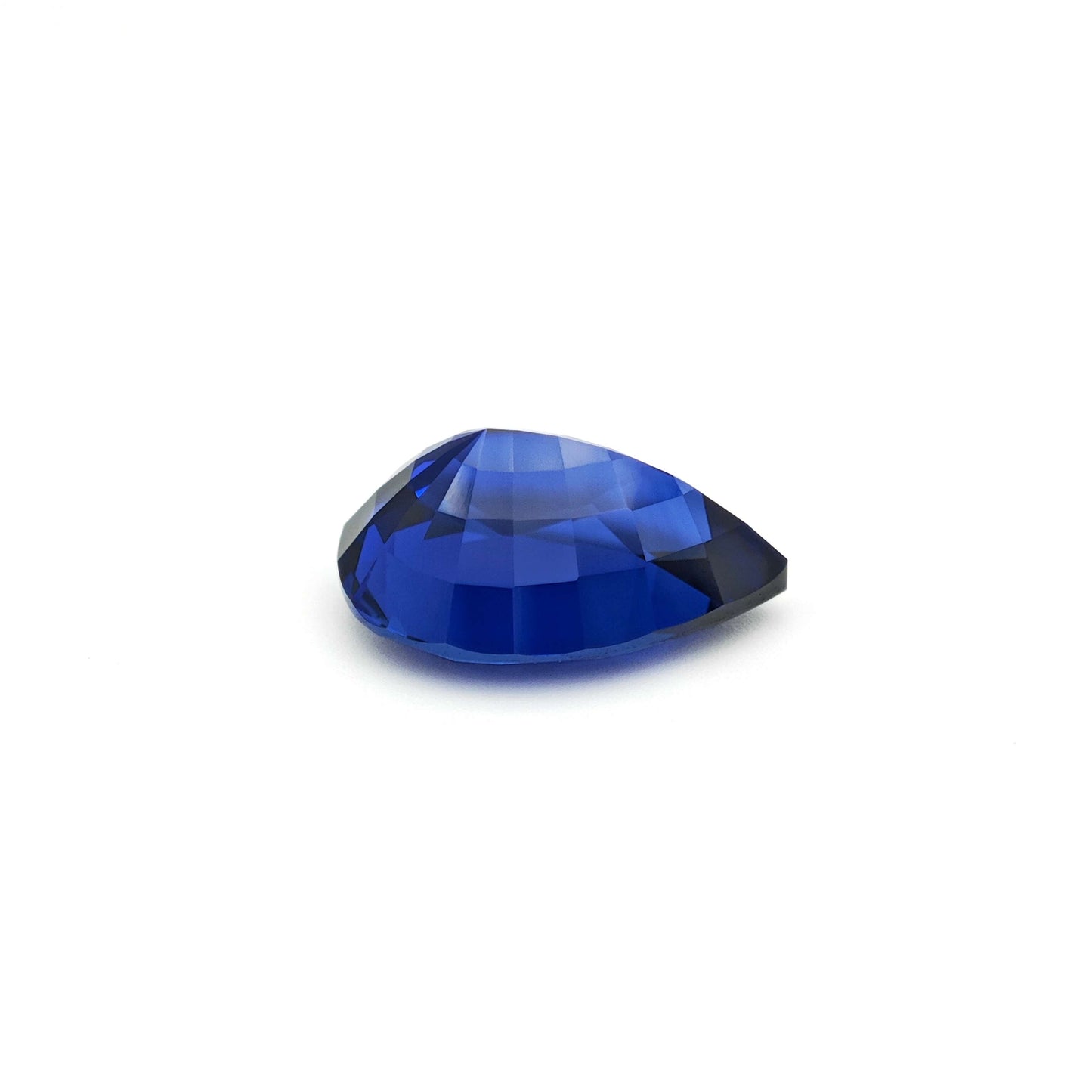 Lab grown Royal Blue Sapphire Pear cut Loose stone 7.5ct 10x14mm