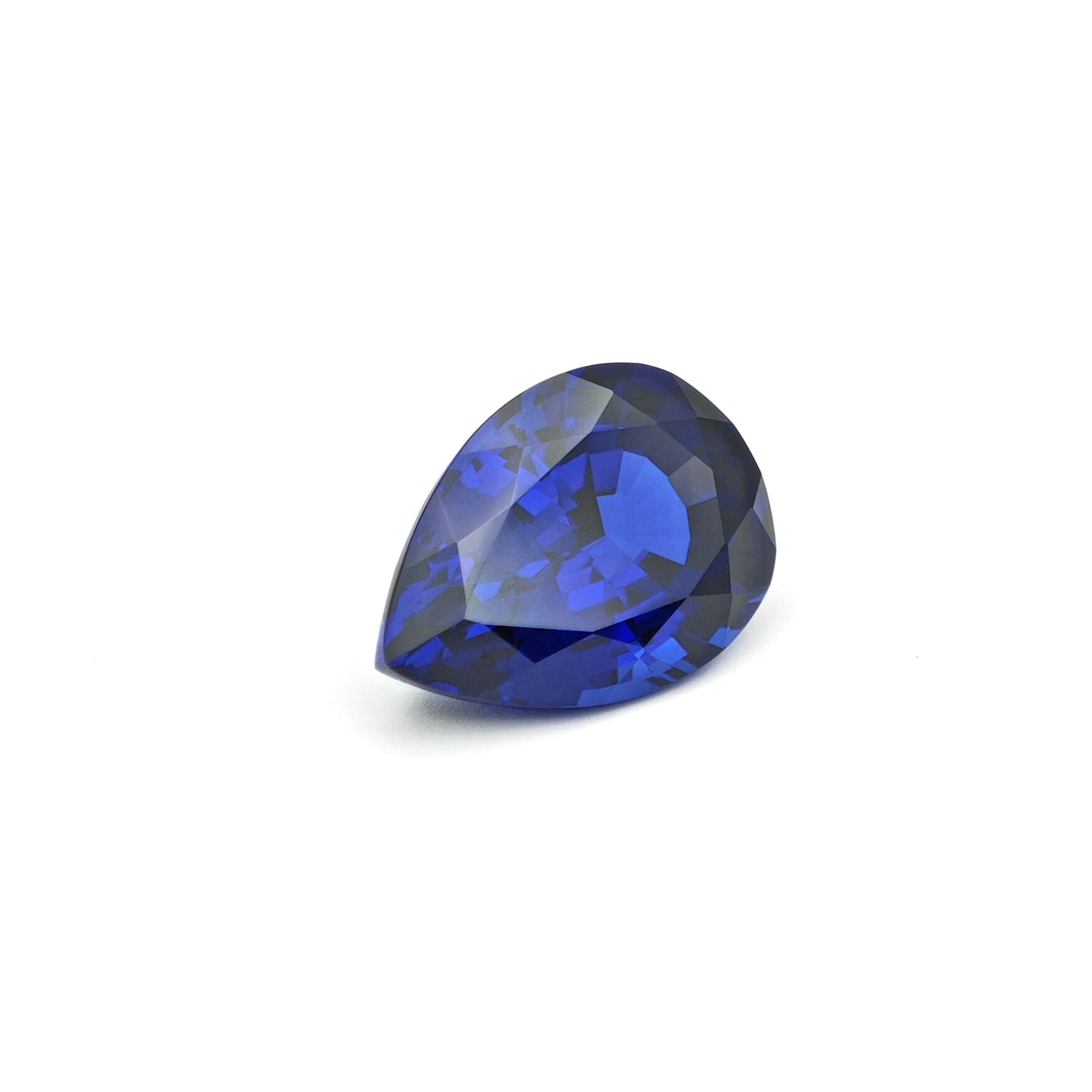 Lab grown Royal Blue Sapphire Pear cut Loose stone 7.5ct 10x14mm