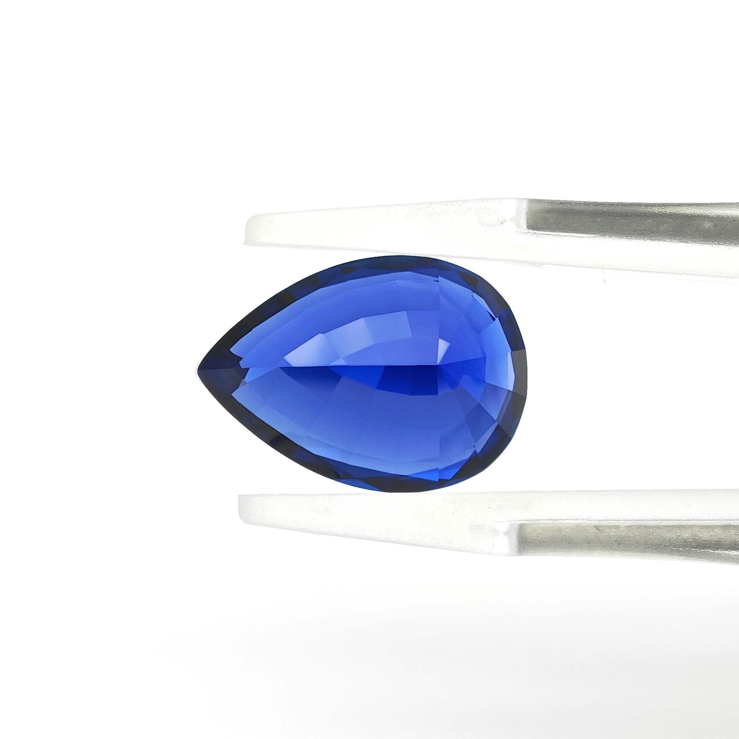 Lab grown Royal Blue Sapphire Pear cut Loose stone 7.5ct 10x14mm