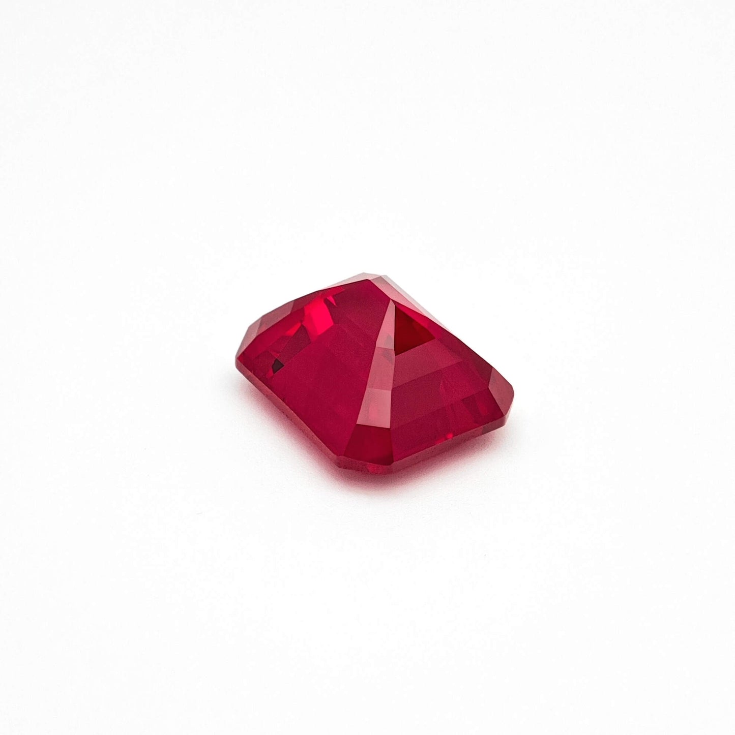 CheraJewelry Lab grown Ruby Emerald cut Loose stone 8.02ct 10x12mm