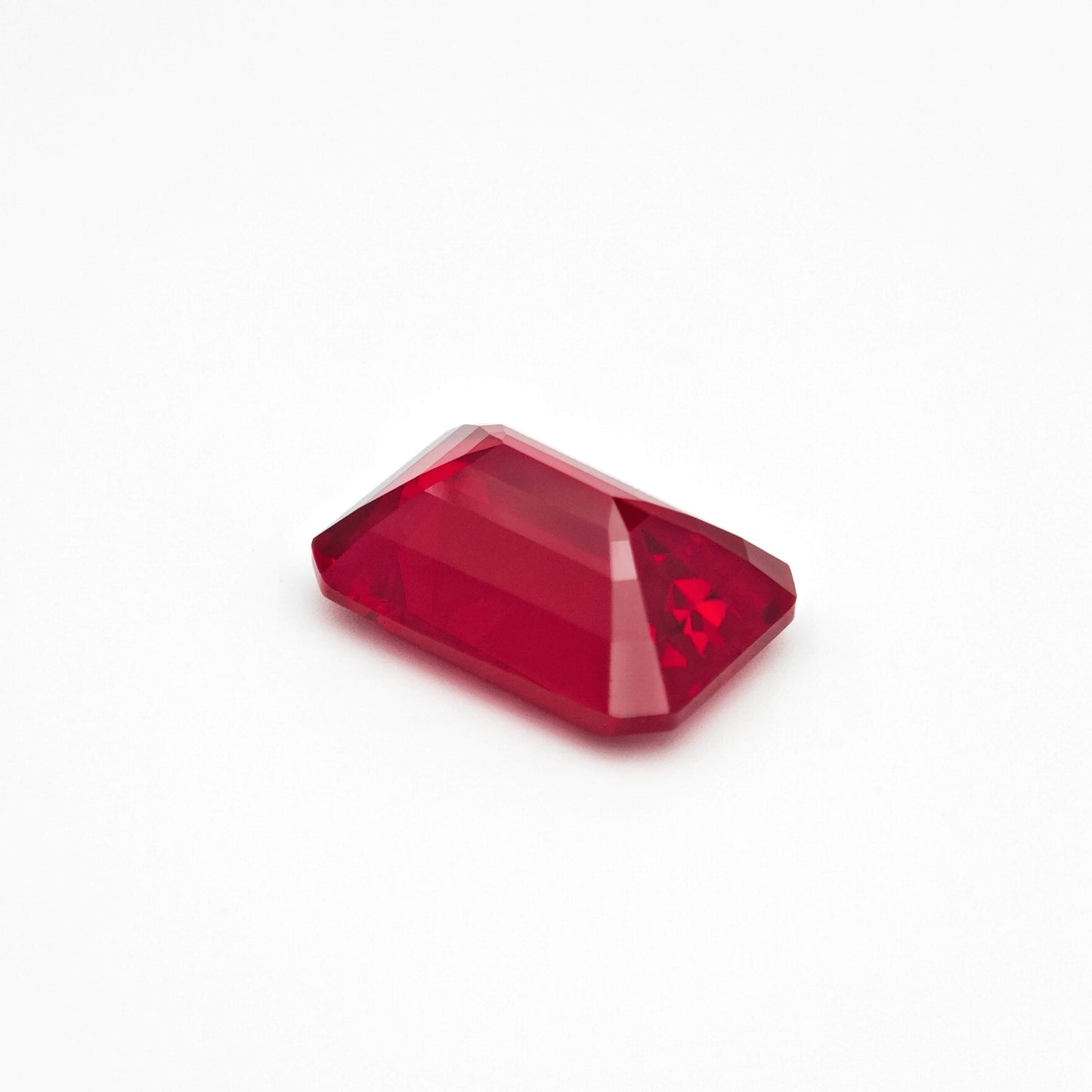 CheraJewelry Lab grown Ruby Emerald cut Loose stone 9.13ct 10x14mm