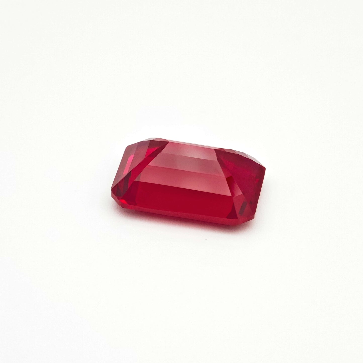 CheraJewelry Lab grown Ruby Emerald cut Loose stone 9.13ct 10x14mm