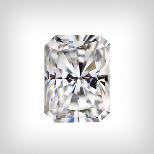White D Color Moissanite Stone with AGL Certificate Radiant Cut