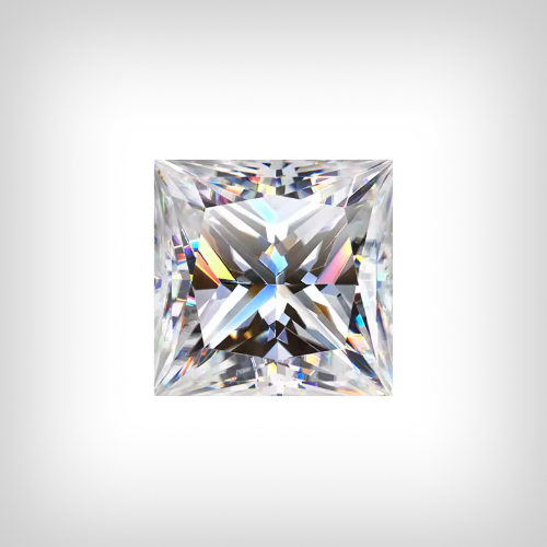 White D Color Moissanite Princess Cut Loose Stone| AGL Certified | Brilliant Sparkle