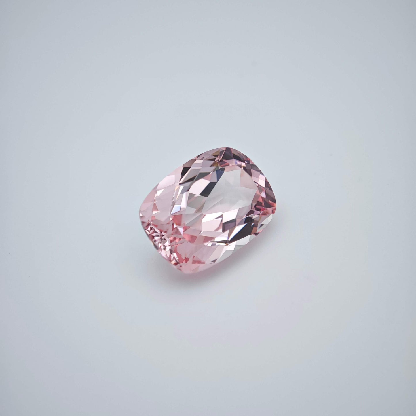 Lab grown Pink Sapphire Cushion Cut Sakura Light Pink Color 9.4ct