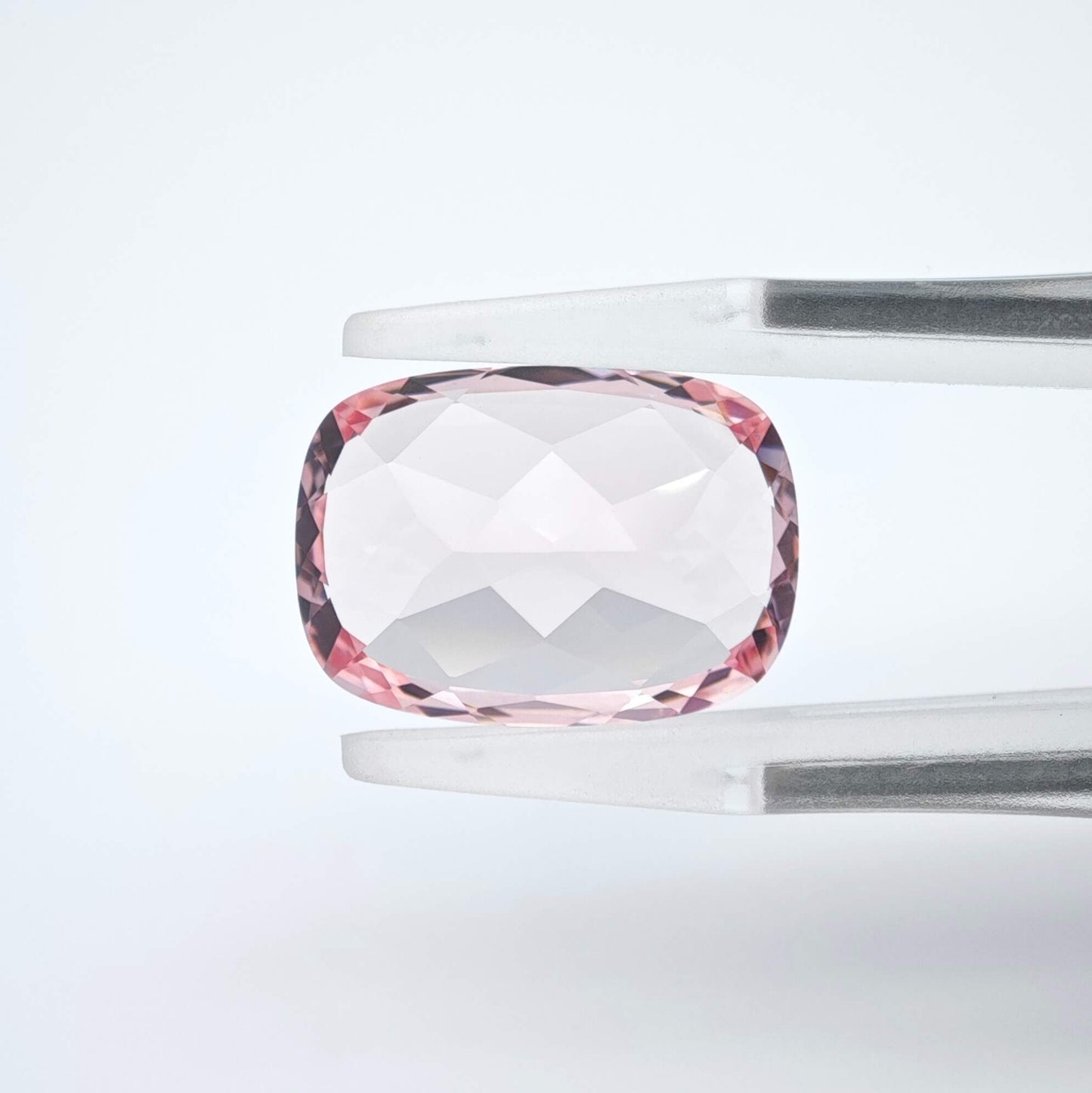 Lab grown Pink Sapphire Cushion Cut Sakura Light Pink Color 9.4ct