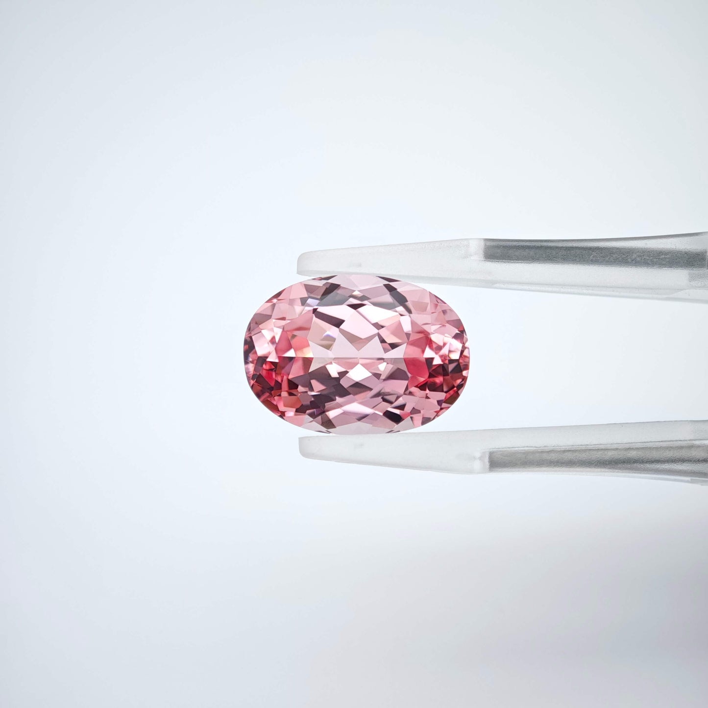Lab grown Pink Sapphire Oval Cut Sakura Light Pink Color 8.8ct