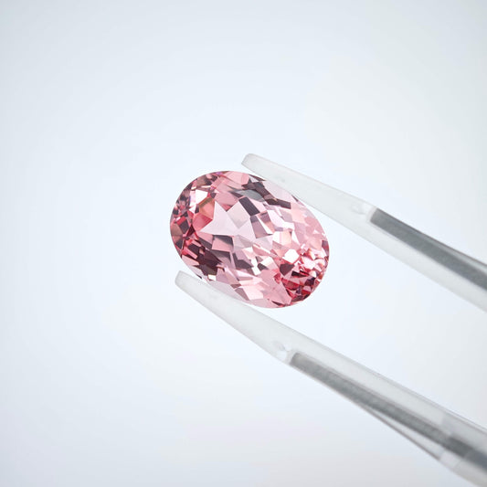Lab grown Pink Sapphire Oval Cut Sakura Light Pink Color 8.8ct