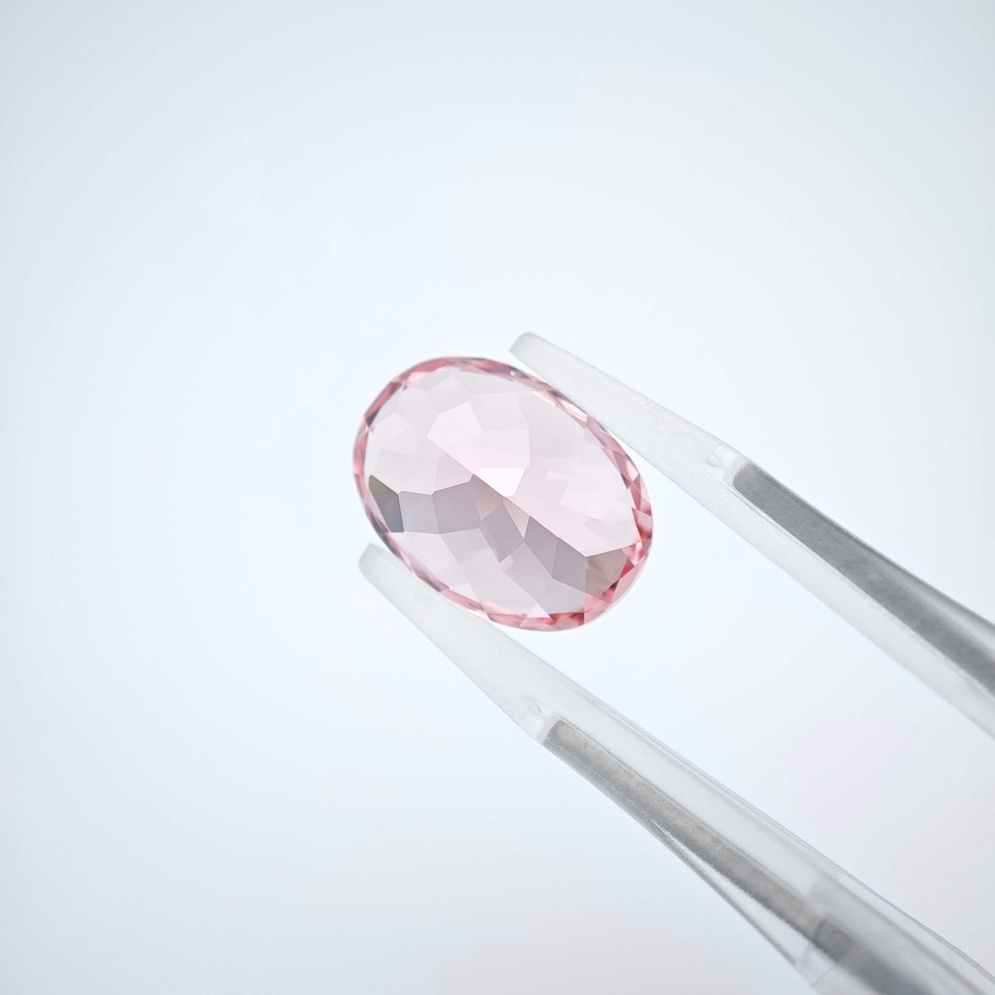Lab grown Pink Sapphire Oval Cut Sakura Light Pink Color 8.8ct