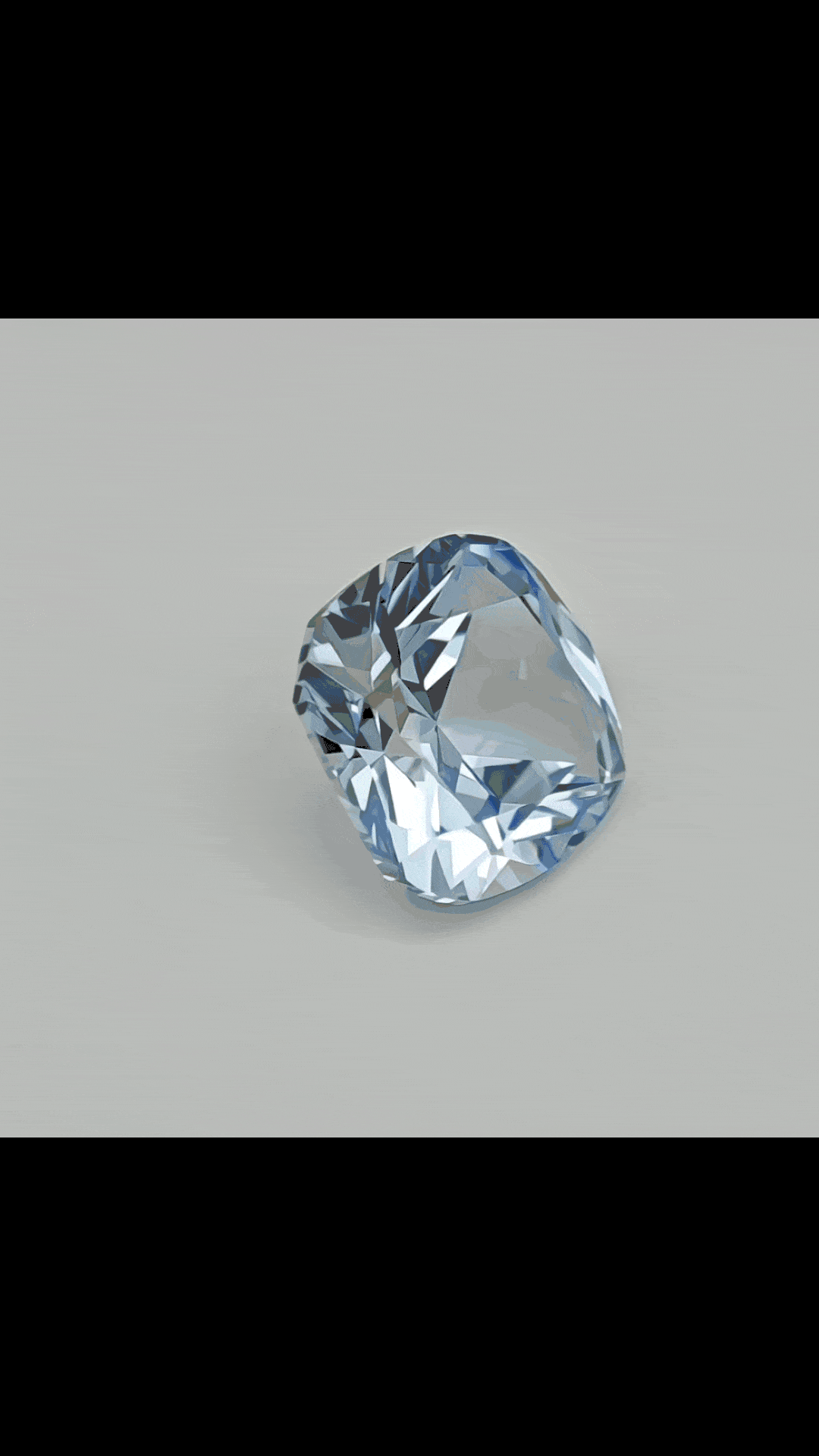 Lab-grown Aquamarine sapphire sky blue color cushion cut 9*9mm