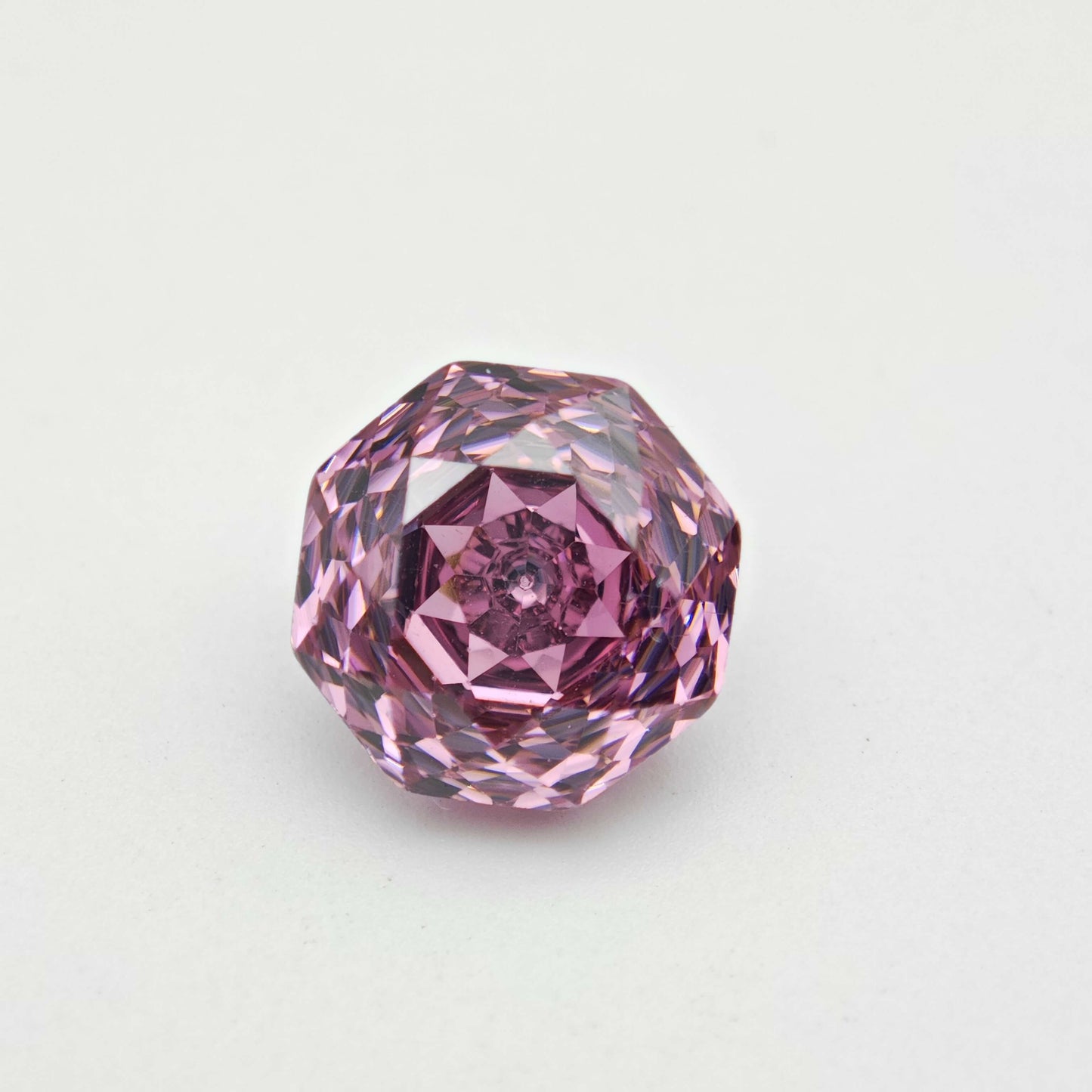 4ct Fancy Cut Pink Cubic Zirconia Rose Cut 8mm